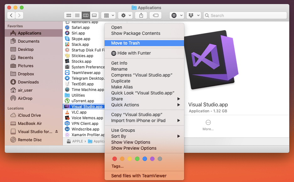 how to access toolbar in visual studio for mac